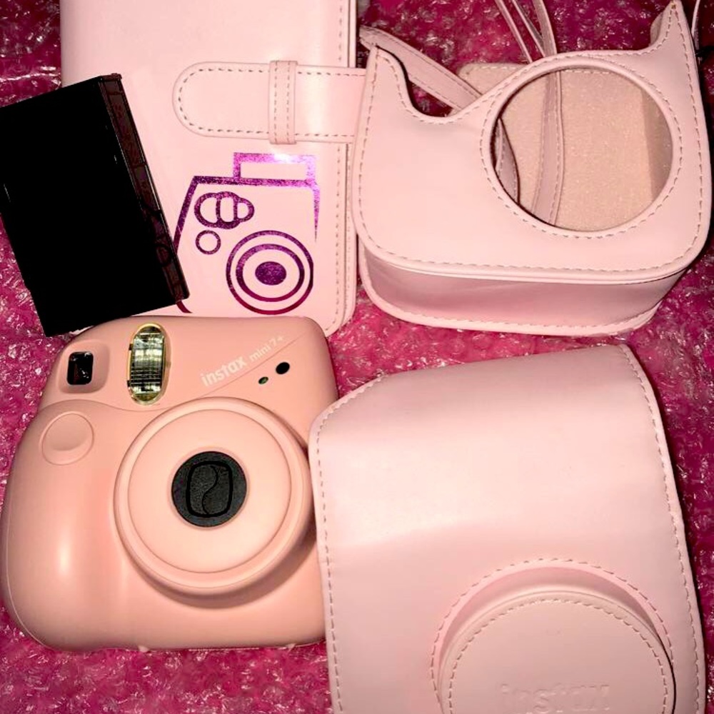 Pink Polaroid camera